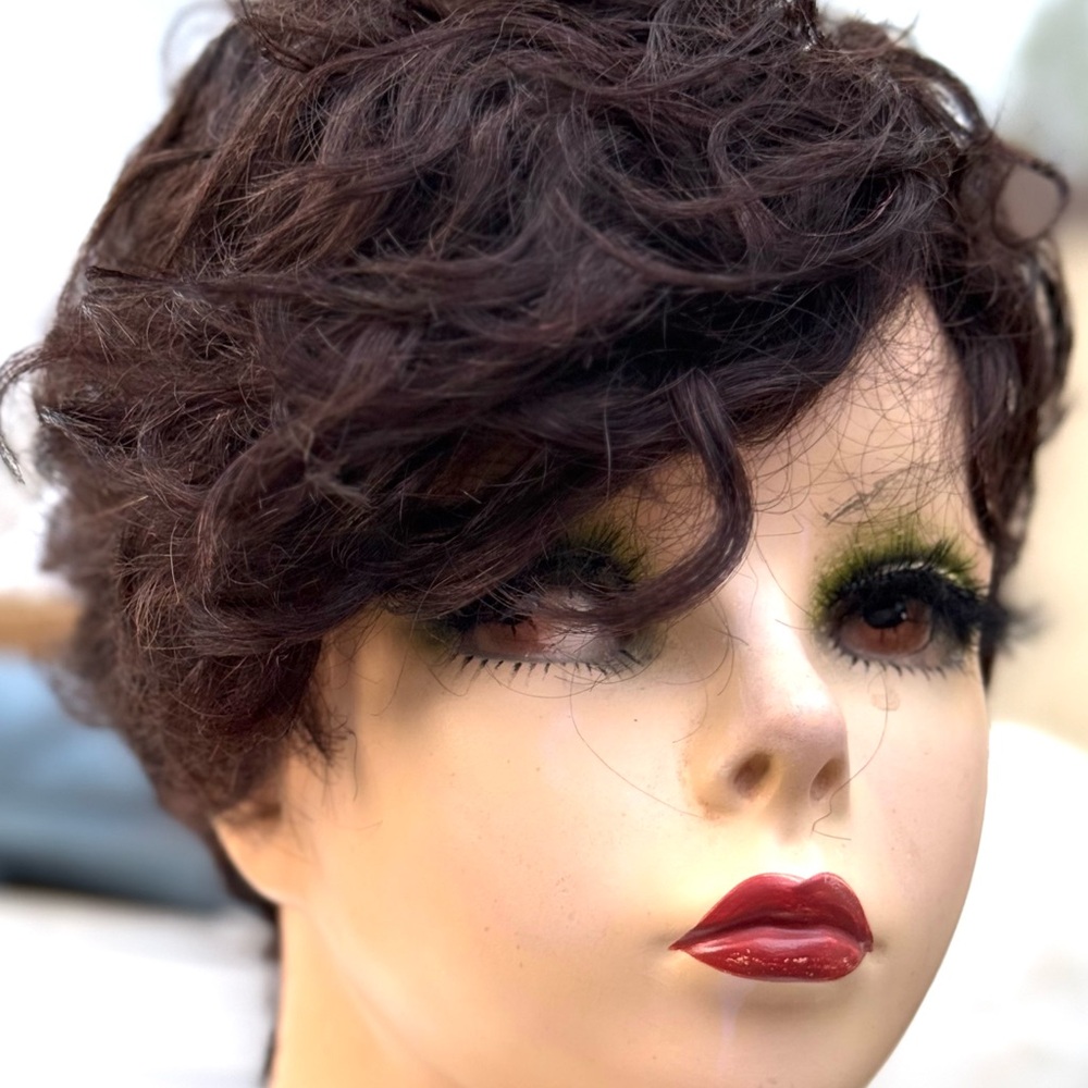 Short Curly Pixie Wig in Dark Brown - Women Hair - Picture 12 of 15